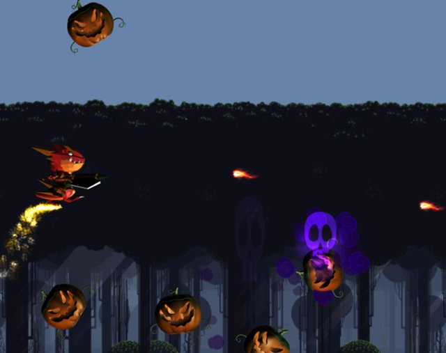 Spunky Dinosaur VS Spooky Pumpkins