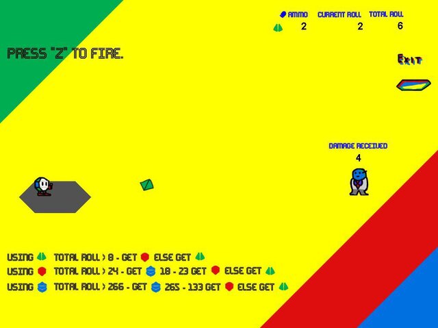 Gun Dice Roll Man