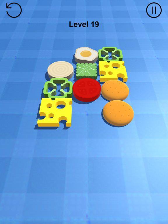 Stump Puzzle 3D - Burger Stack