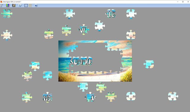 The title screen became a puzzle