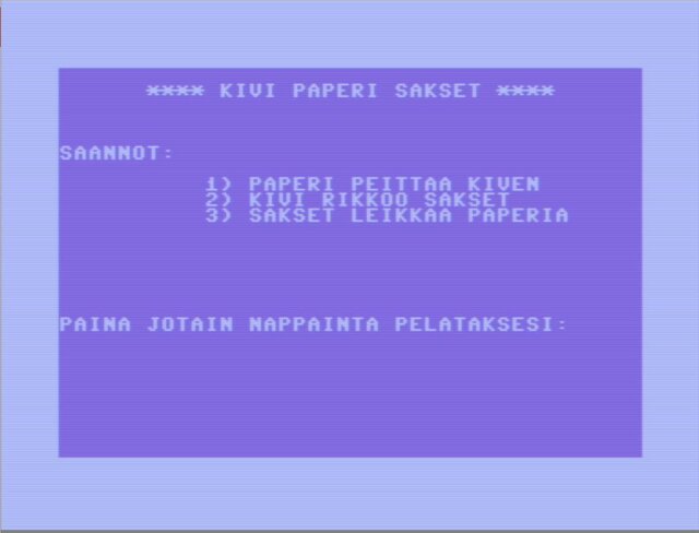 Kivi Paperi Sakset Commodore 64/128