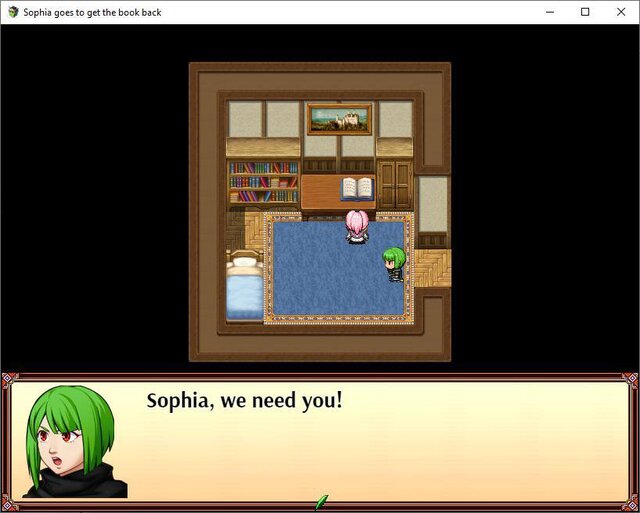 Sophia goes to get the book back