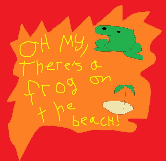 Oh my, it's a frog on the beach