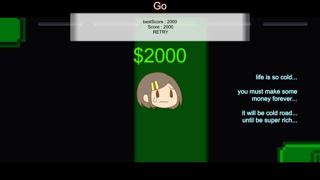 MoneyRace: life is cold