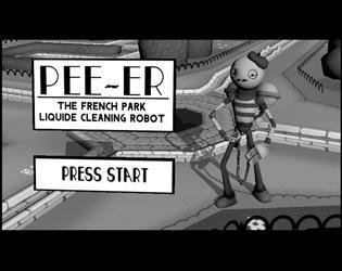 Pee-er the french park liquid cleaning robot