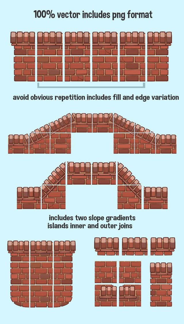 Brick tile set