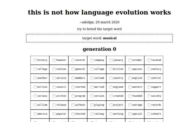 this is not how language evolution works