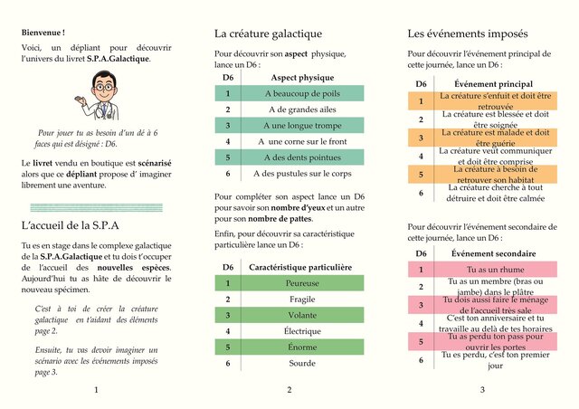 S.P.A Galactique - dépliant