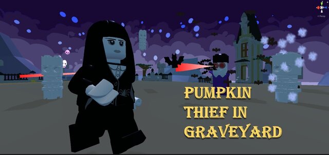 PumpKin Thief In Graveyard