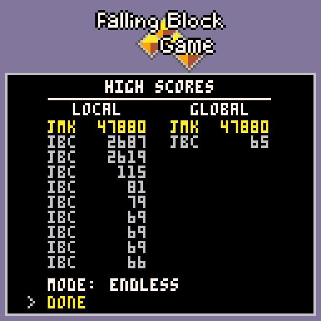 Falling Block Game
