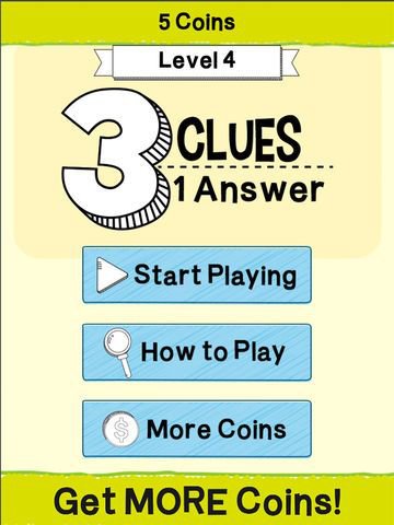 3 Clues 1 Answer