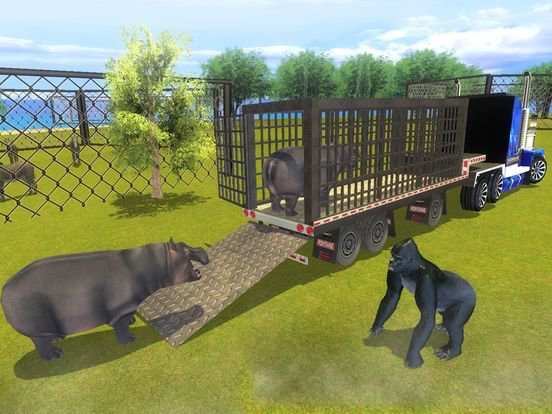 Zoo Animals Transporter Truck parking Simulator 3D