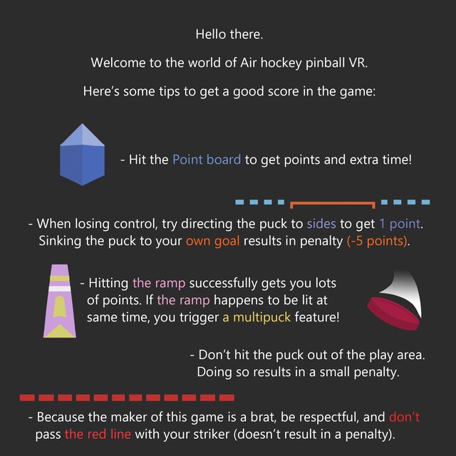 Air hockey pinball VR