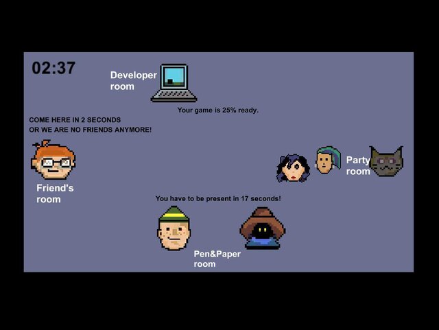 Maintaining a social life during Game Jams (Simulator)