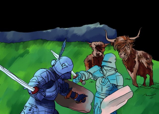 Knight Dodging Cows and Other Stuff