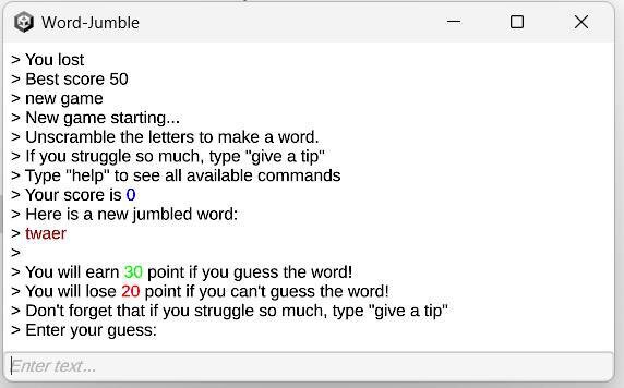 Word Jumble (fivzon5)