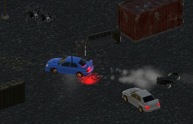 Just a monster shooter while driving a car