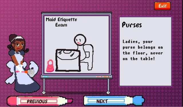 Maid Etiquette Exam