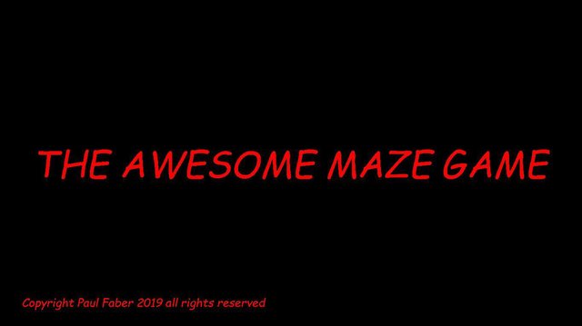 The awesome maze game