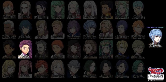 Guess Who? Fire Emblem: Three Houses Edition!