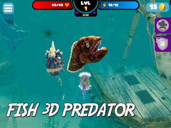 FISH 3D PREDATOR GROW FEEDING