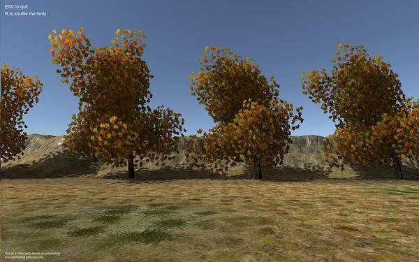 Bird Sounds Spatiality Simulation experiment