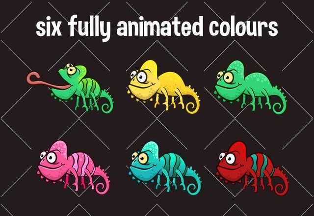 Animated chamaleon
