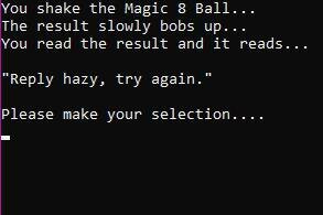 Magic 8 Ball Simulator