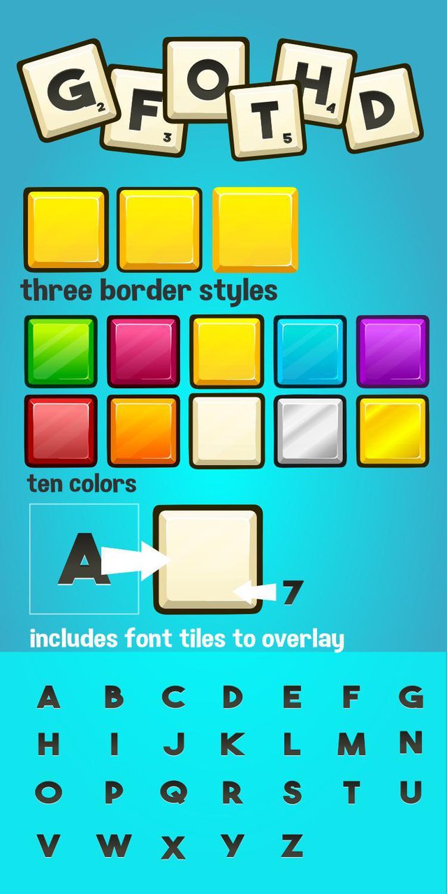 Word game tiles