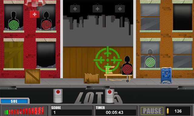 Open Target Practice Shot