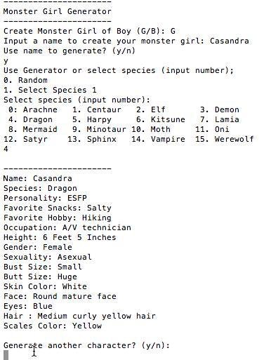 Monster Girl Generator