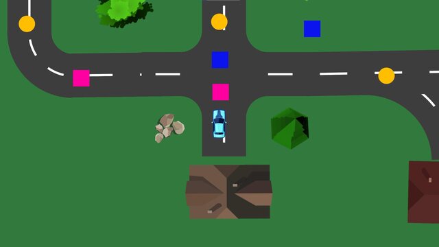 Super Blue blur driving