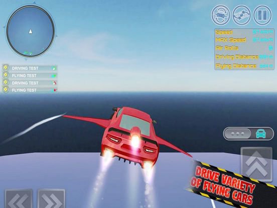 Fast Car Flying Sim 3D
