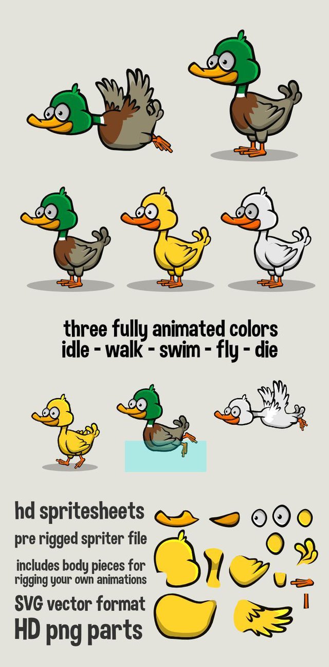 Animated duck