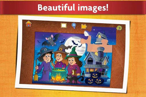Jigsaw Puzzles Halloween Game for Kids 👻