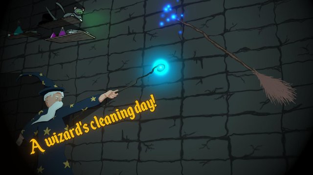 A wizard's cleaning day!