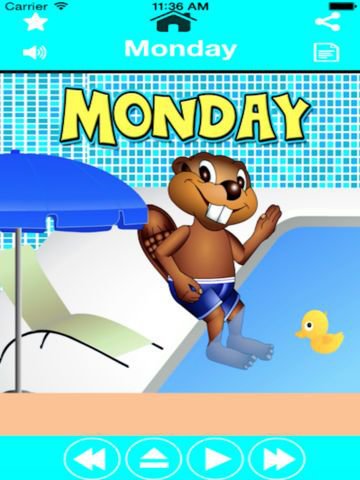 7 Days Of Week for Toddlers,Kids and Pre-School Babies-A toddler calendar learning app