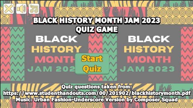 Black History Month Jam 2023 Quiz Game