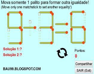 Mova um palito para acertar a expressão [2]