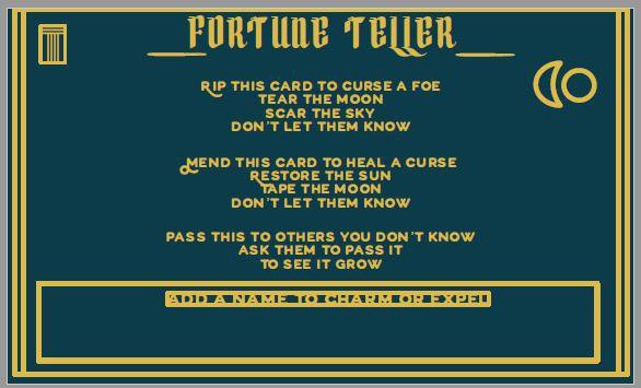 Fortune Teller Magic Card