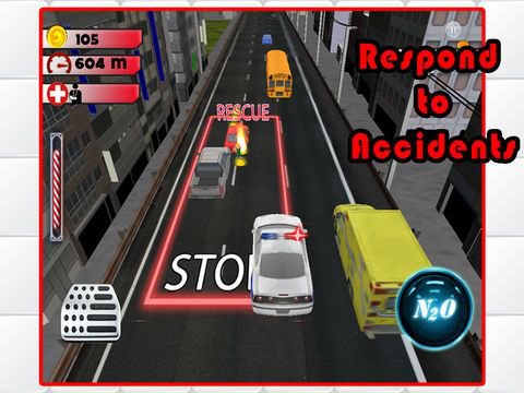 3D Rescue Racer Traffic Rush - Ambulance, Fire Truck Police Car and Emergency Vehicles: FREE GAME