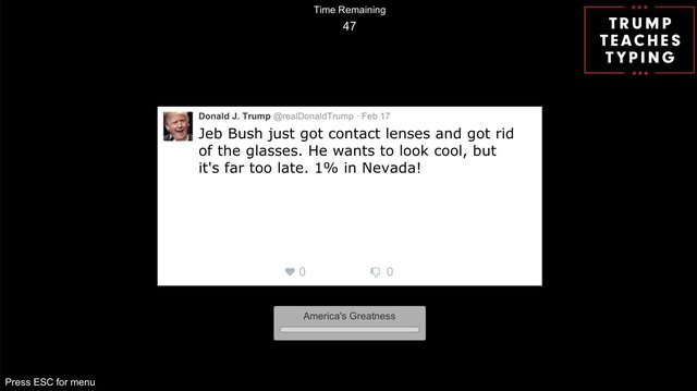 Trump Teaches Typing