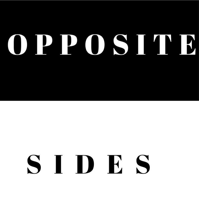 opposite sides