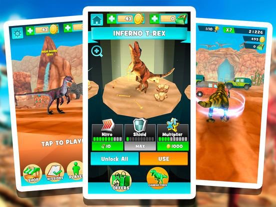 Jurassic Run - The Dinosaur Racing Simulator Game