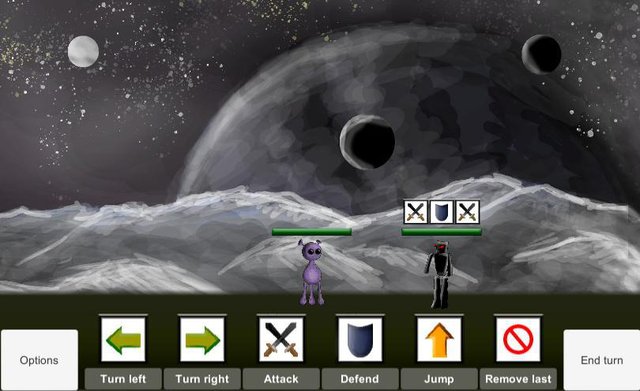 3 steps into space