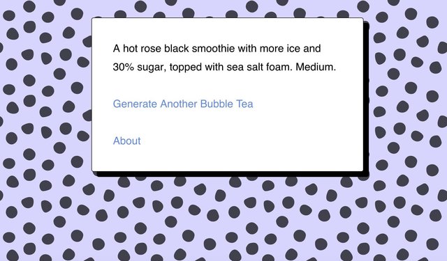 Bubble Tea Generator