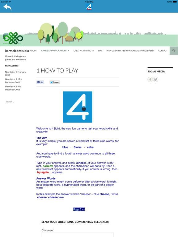 4SightLite - Lateral Thinking Word Challenge Game