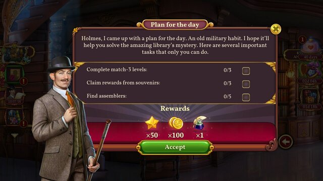 Sherlock: Hidden Object & Match-3 Mystery