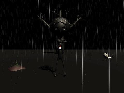 Candle in the rain