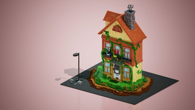3D voxel toy house